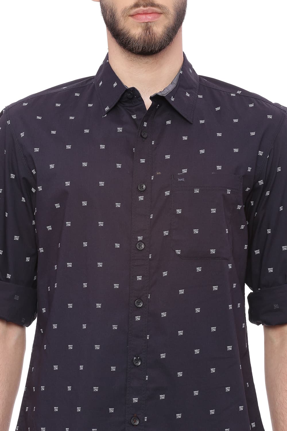 BASICS SLIM FIT PRINTED SHIRT