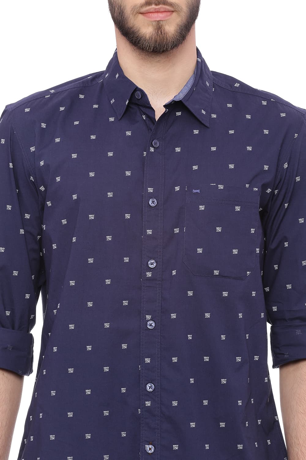 BASICS SLIM FIT PRINTED SHIRT