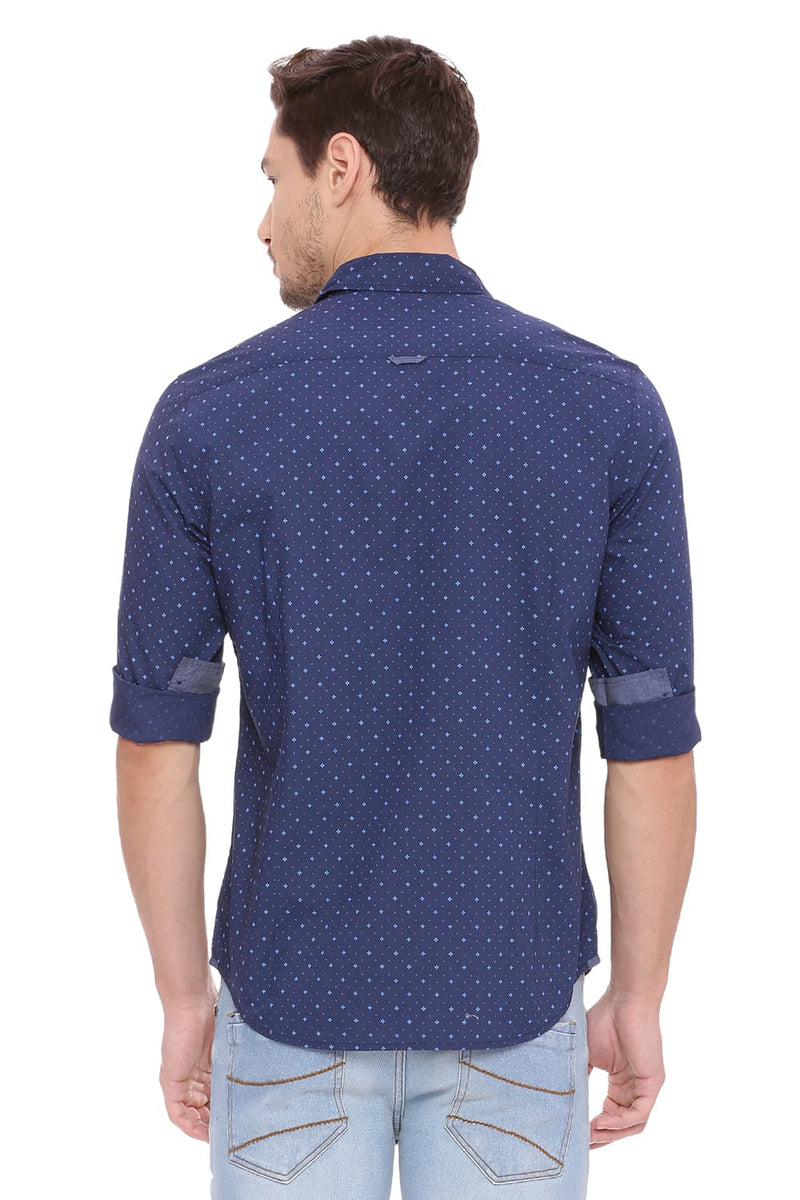 BASICS SLIM FIT PRINTED SHIRT