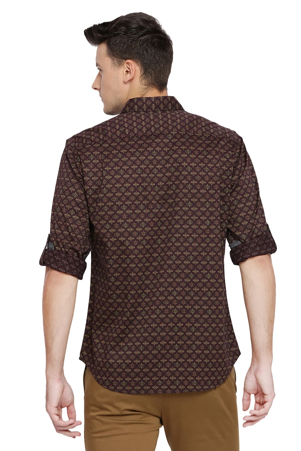 BASICS SLIM FIT PRINTED SHIRT