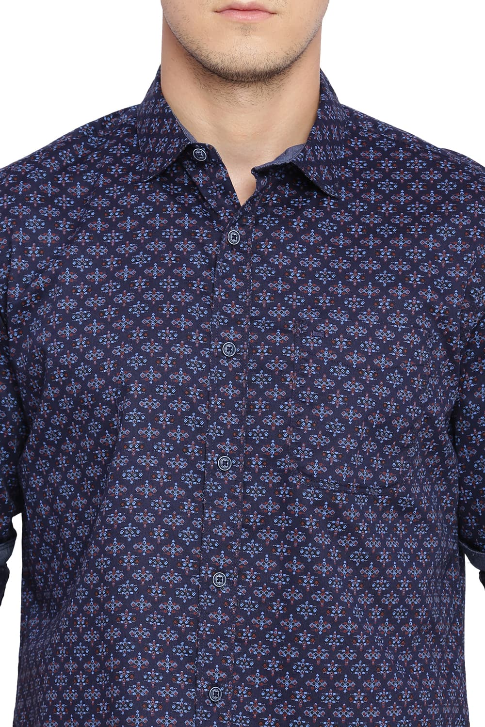 BASICS SLIM FIT PRINTED SHIRT