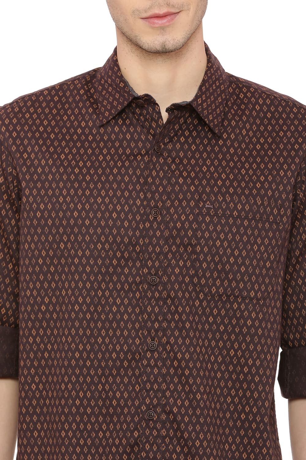 BASICS SLIM FIT PRINTED SHIRT