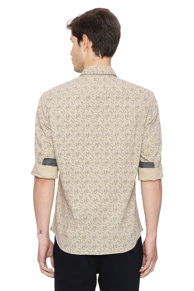 BASICS SLIM FIT PRINTED SHIRT