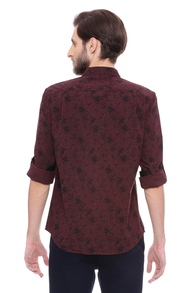 BASICS SLIM FIT PRINTED SHIRT