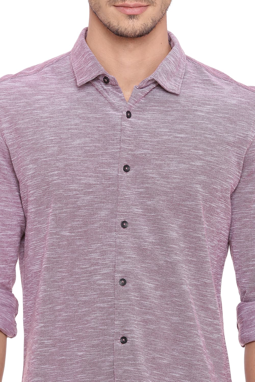 BASICS SLIM FIT KNIT SHIRT