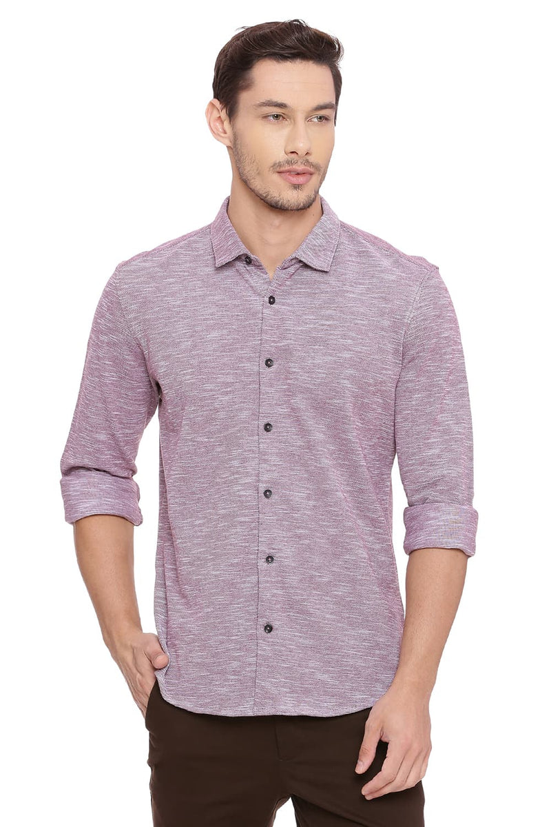 BASICS SLIM FIT KNIT SHIRT