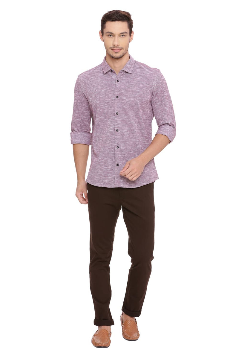 BASICS SLIM FIT KNIT SHIRT