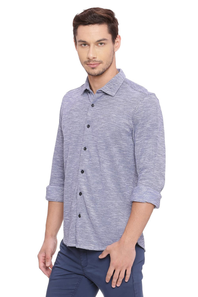 BASICS SLIM FIT KNIT SHIRT