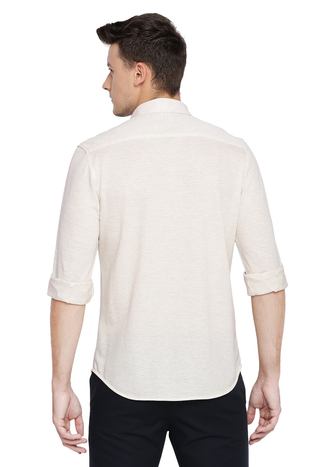 BASICS SLIM FIT KNIT SHIRT