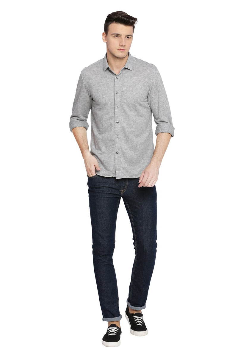 BASICS SLIM FIT KNIT SHIRT