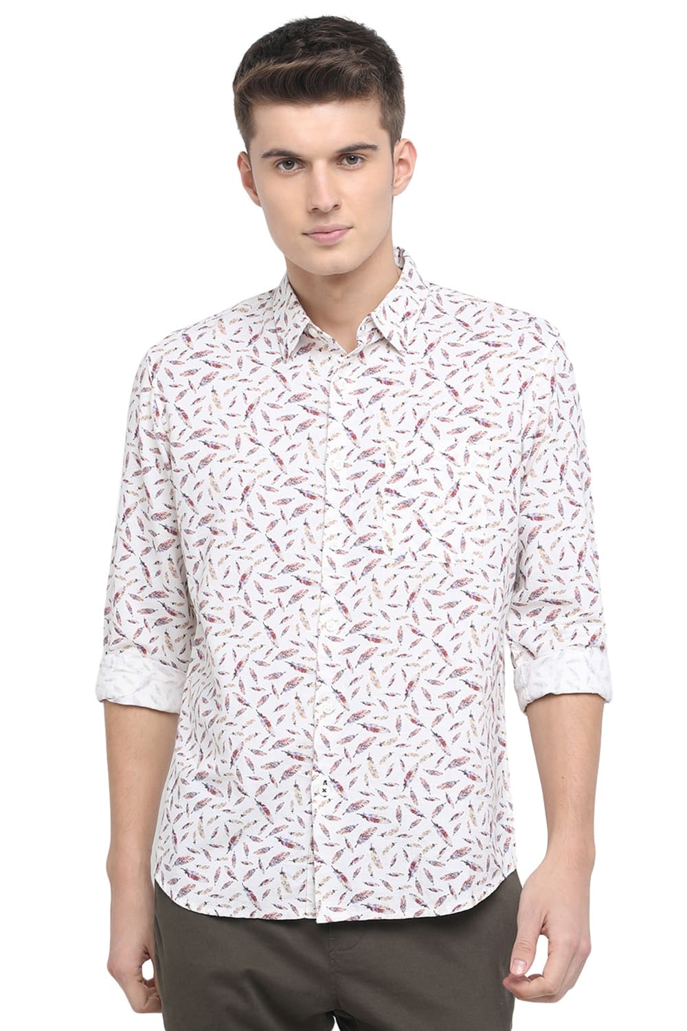 BASICS SLIM FIT DIGITAL PRINTED SHIRT