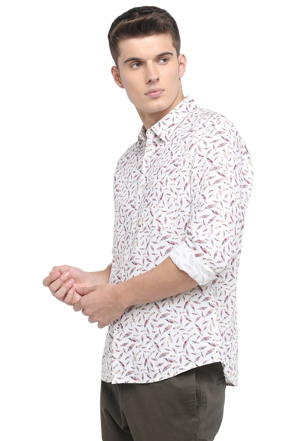 BASICS SLIM FIT DIGITAL PRINTED SHIRT