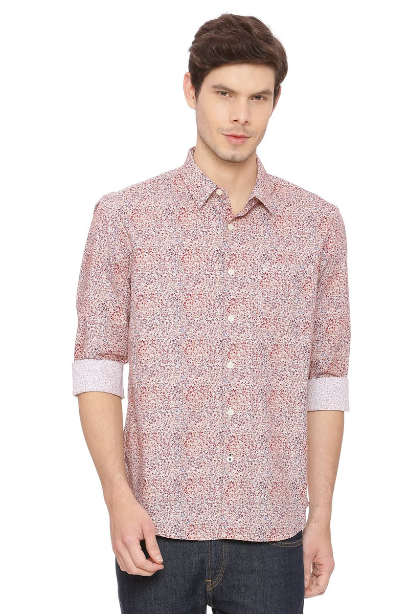 BASICS SLIM FIT DIGITAL PRINTED SHIRT