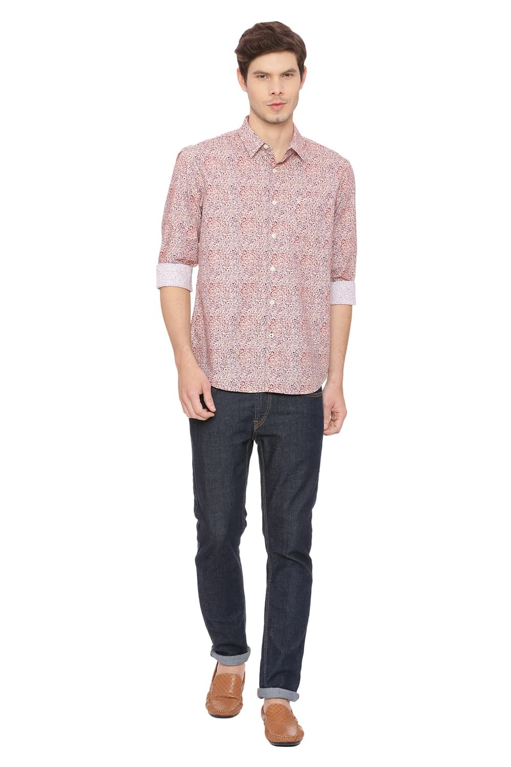 BASICS SLIM FIT DIGITAL PRINTED SHIRT