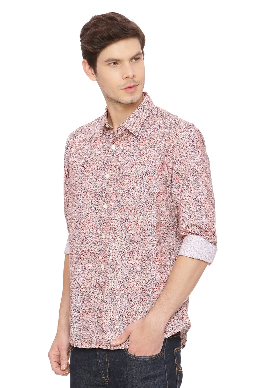 BASICS SLIM FIT DIGITAL PRINTED SHIRT