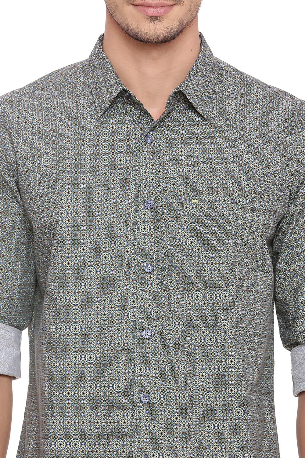 BASICS SLIM FIT DIGITAL PRINTED SHIRT