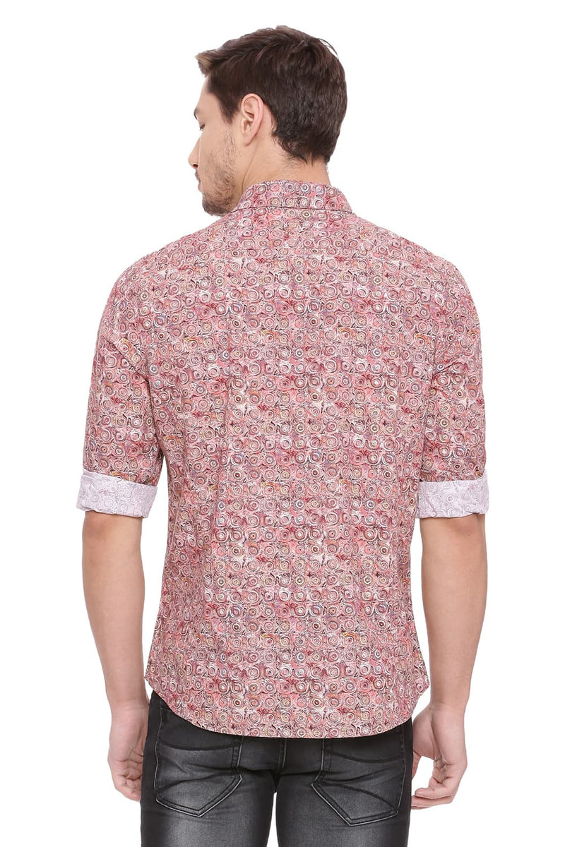 BASICS SLIM FIT DIGITAL PRINTED SHIRT