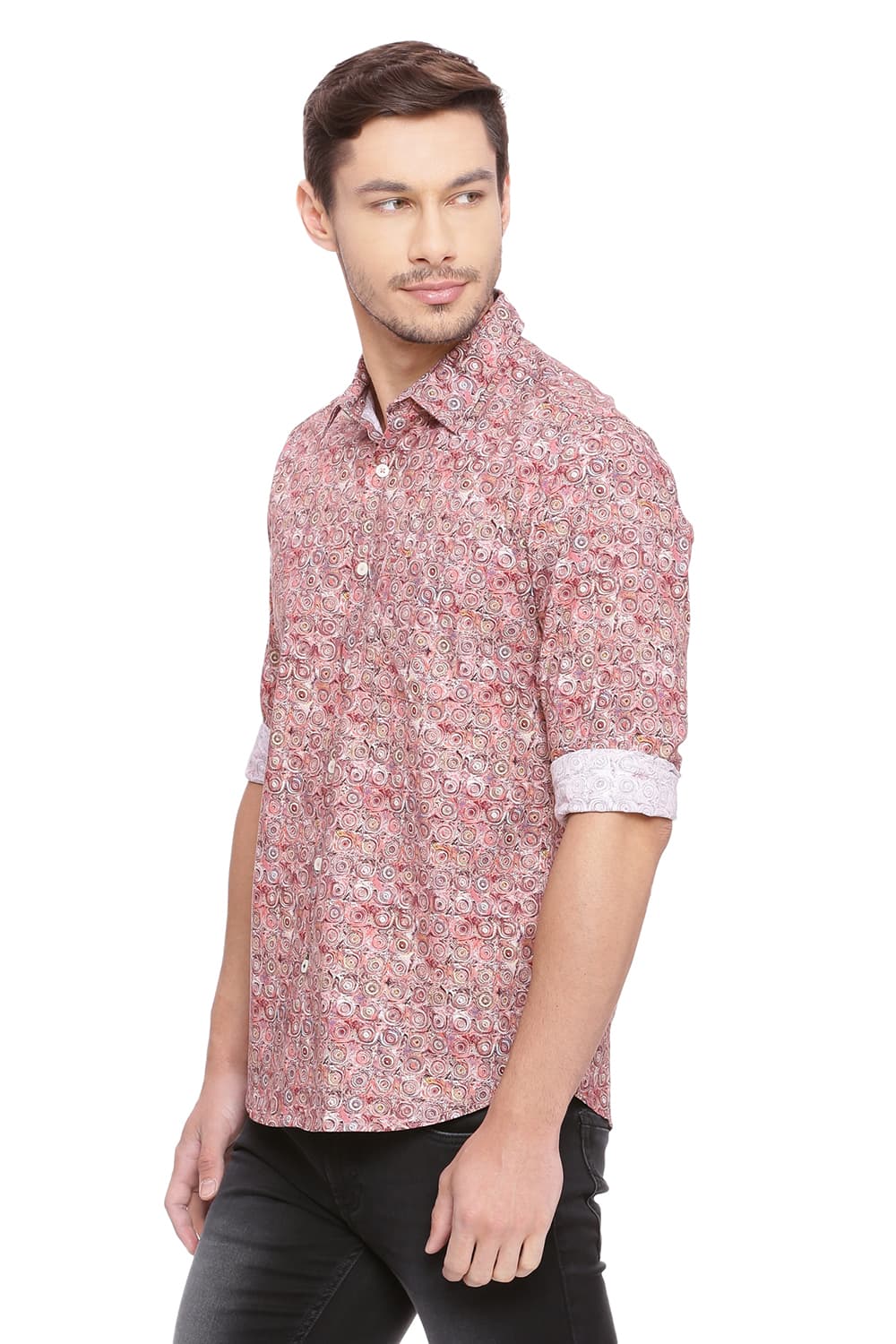 BASICS SLIM FIT DIGITAL PRINTED SHIRT