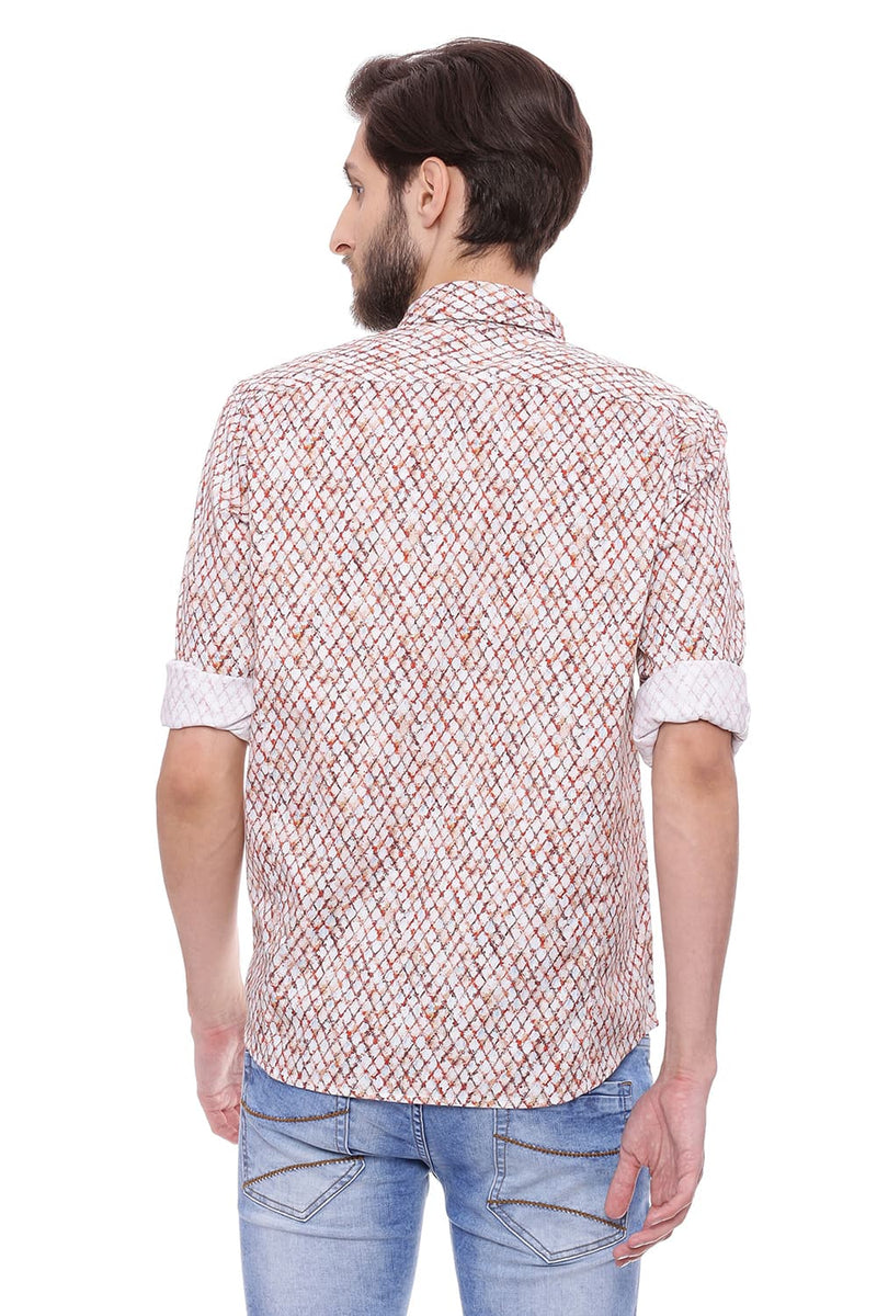 BASICS SLIM FIT DIGITAL PRINTED SHIRT