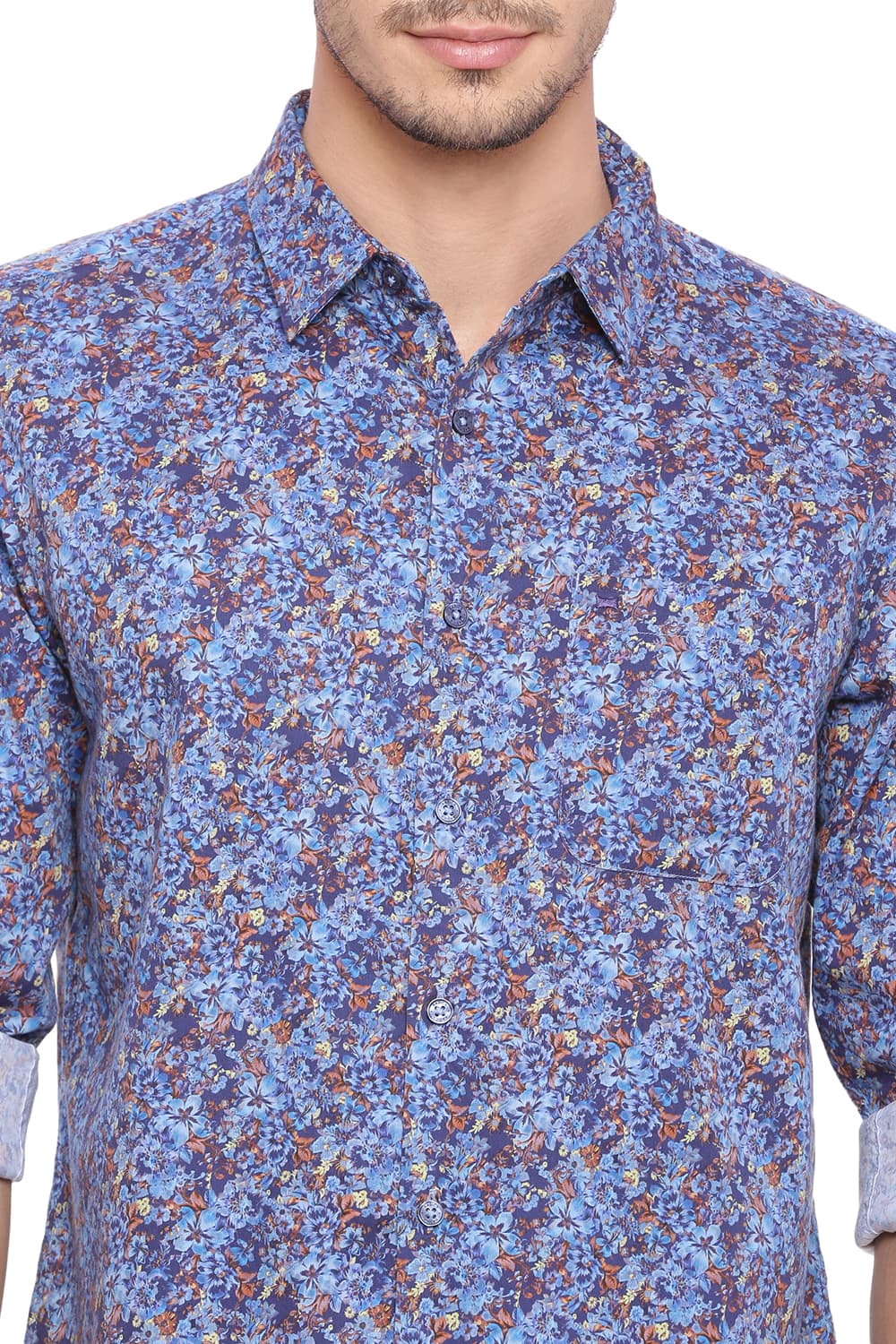 BASICS SLIM FIT DIGITAL PRINTED SHIRT