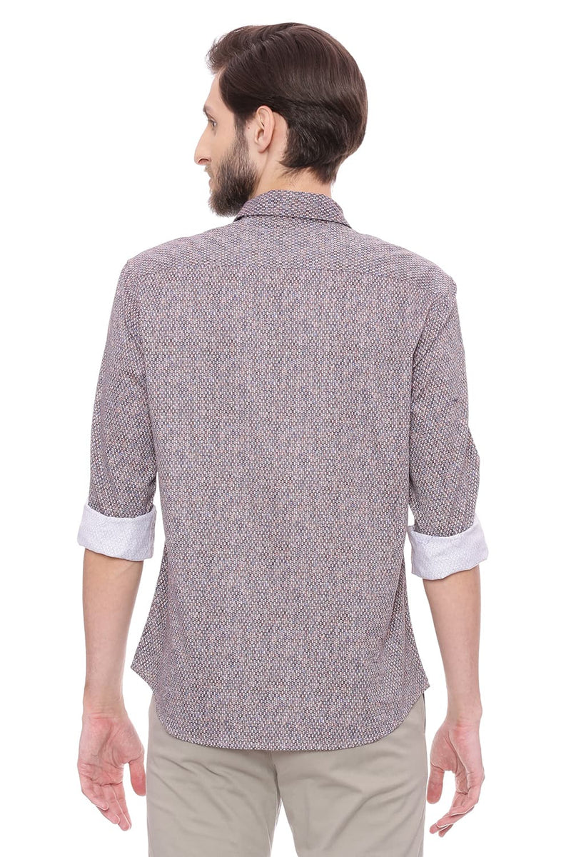 BASICS SLIM FIT DIGITAL PRINTED SHIRT