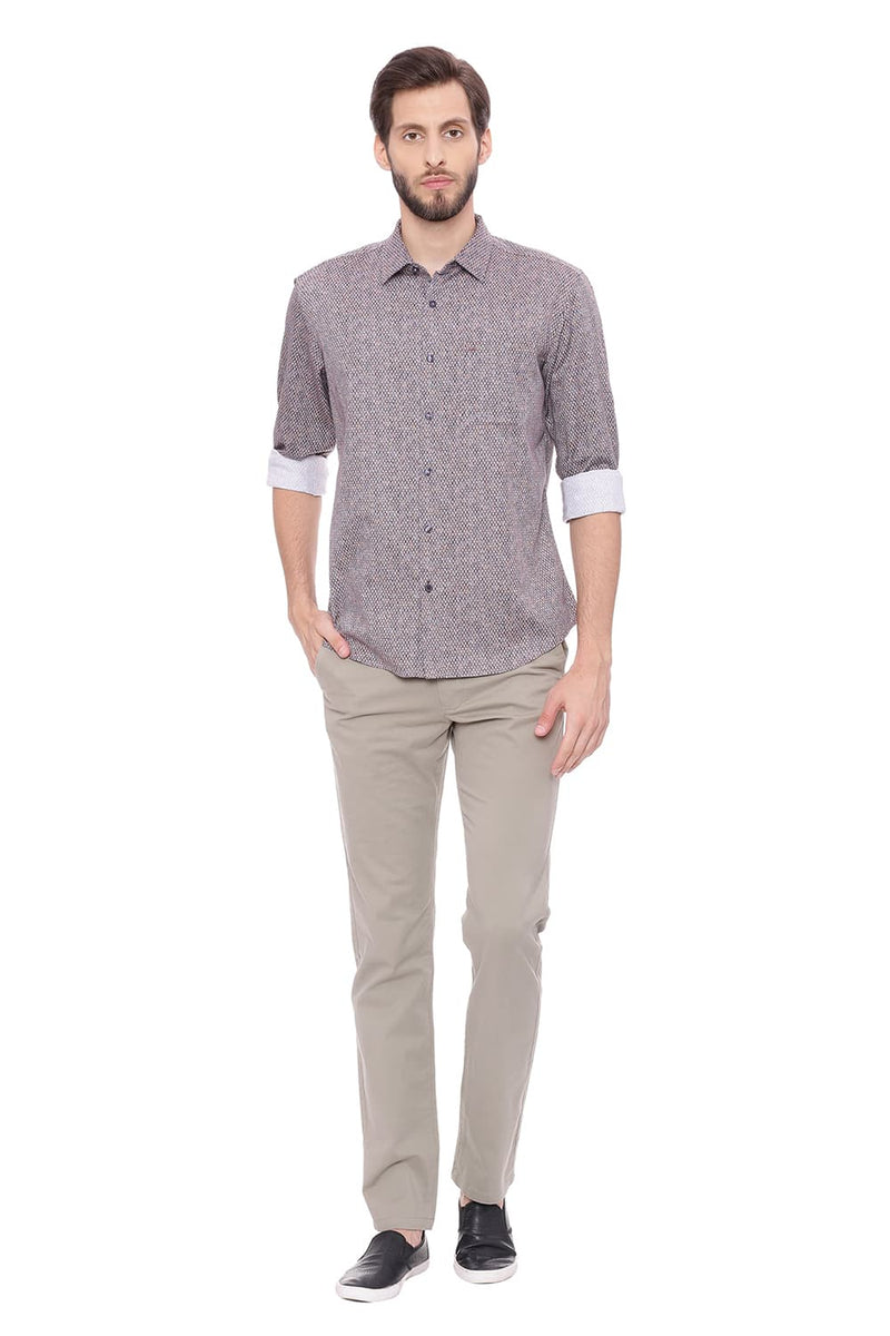 BASICS SLIM FIT DIGITAL PRINTED SHIRT