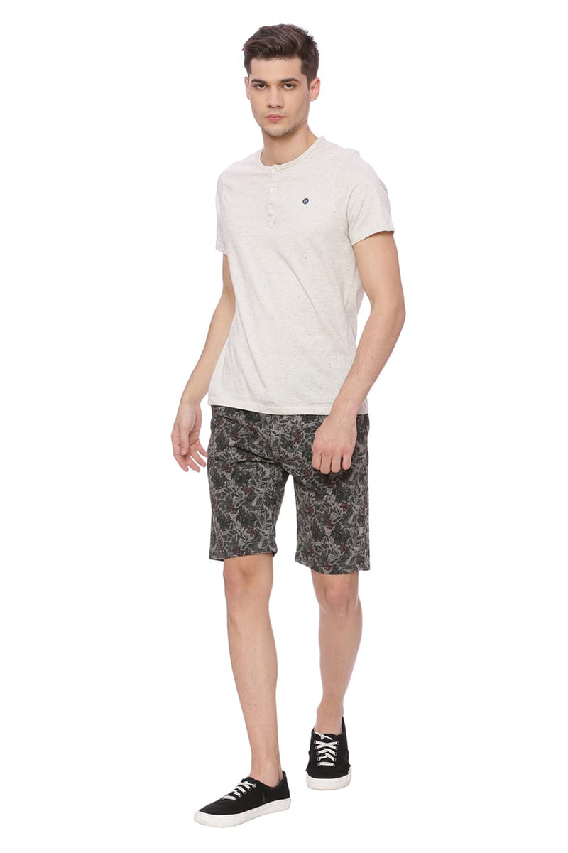 BASICS COMFORT FIT PRINTED SHORTS