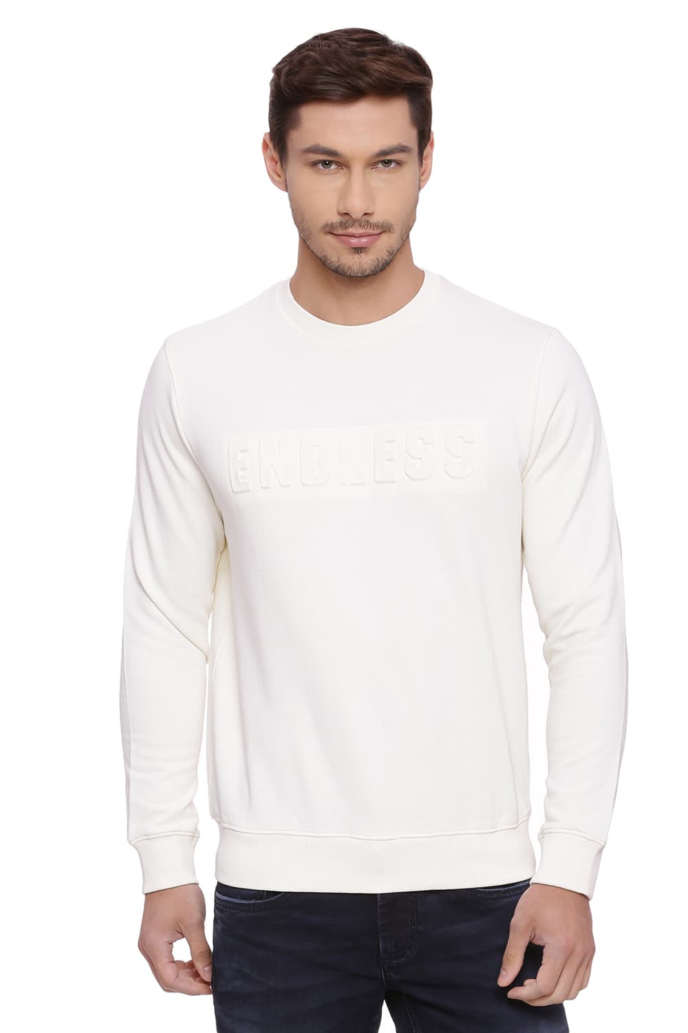 BASICS MUSCLE FIT PULLOVER SWEATER