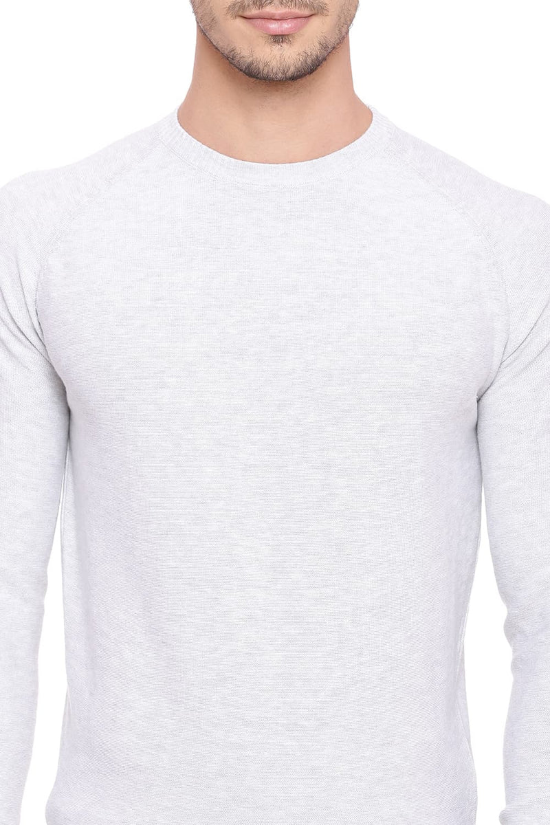 BASICS MUSCLE FIT CREW NECK SWEATER