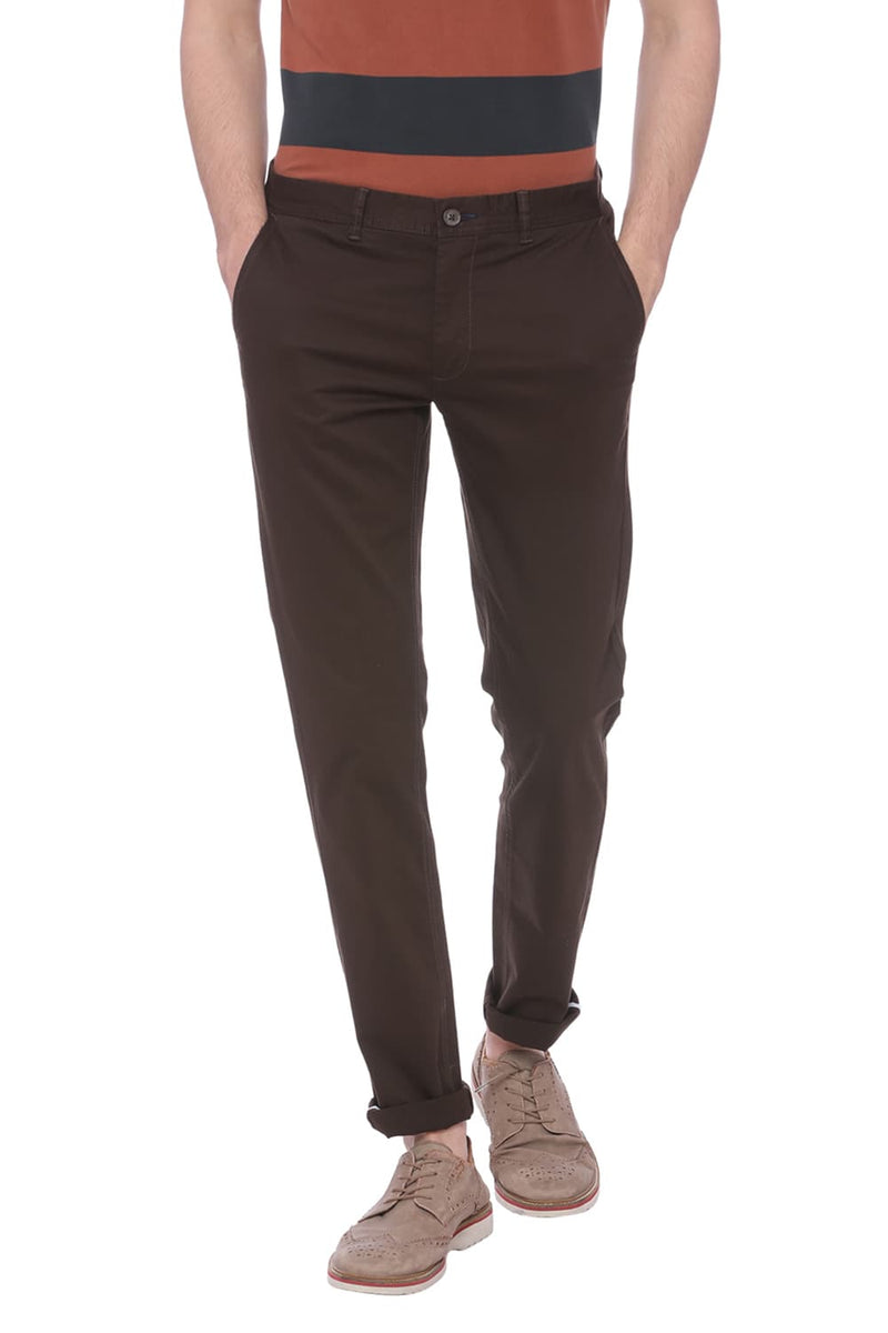 BASICS TAPERED FIT STRETCH TROUSER