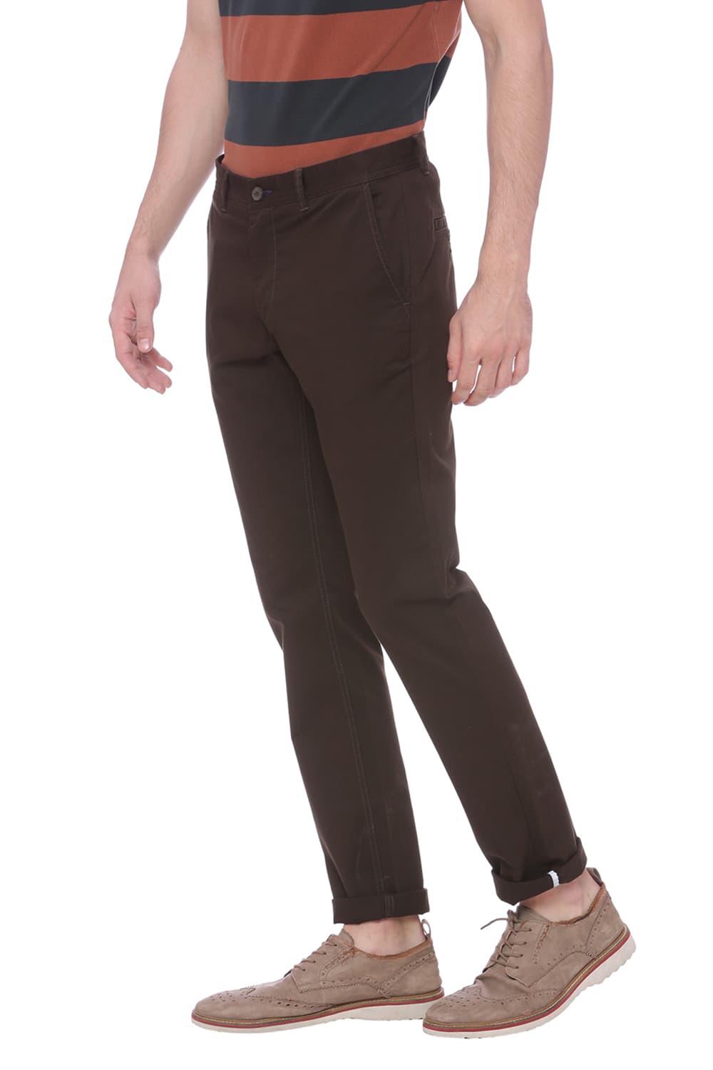 BASICS TAPERED FIT STRETCH TROUSER