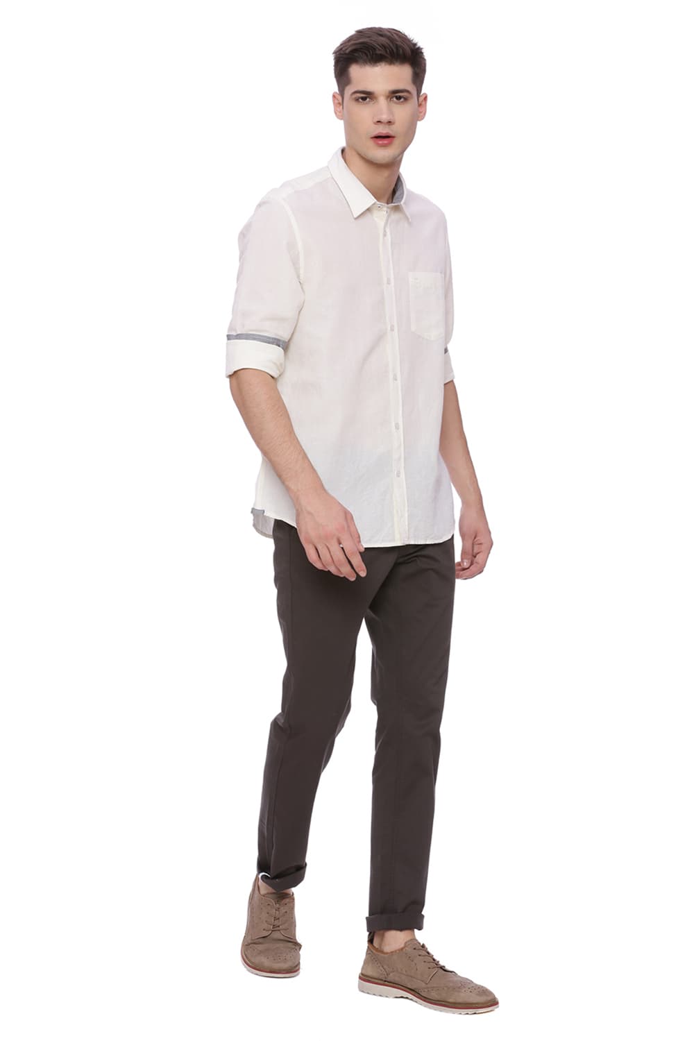 BASICS TAPERED FIT STRETCH TROUSER