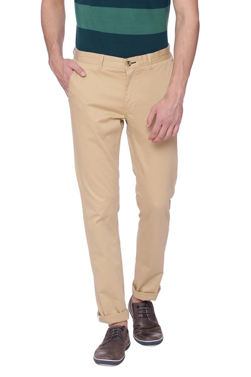 BASICS TAPERED FIT STRETCH TROUSER