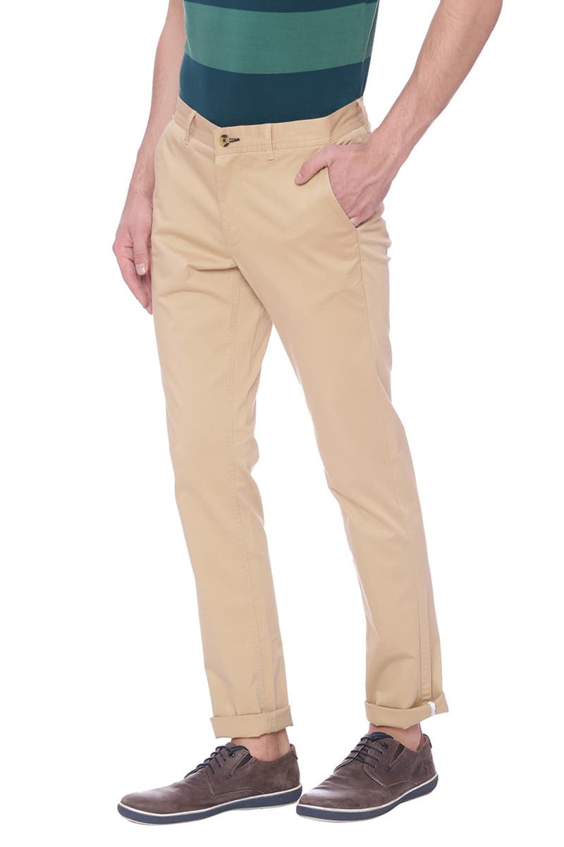 BASICS TAPERED FIT STRETCH TROUSER