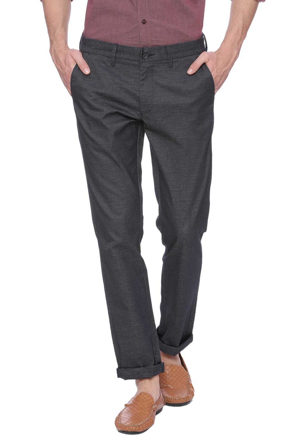 BASICS TAPERED FIT STRETCH TROUSER