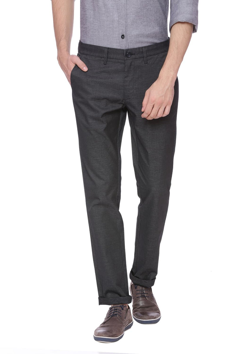 BASICS TAPERED FIT STRETCH TROUSER