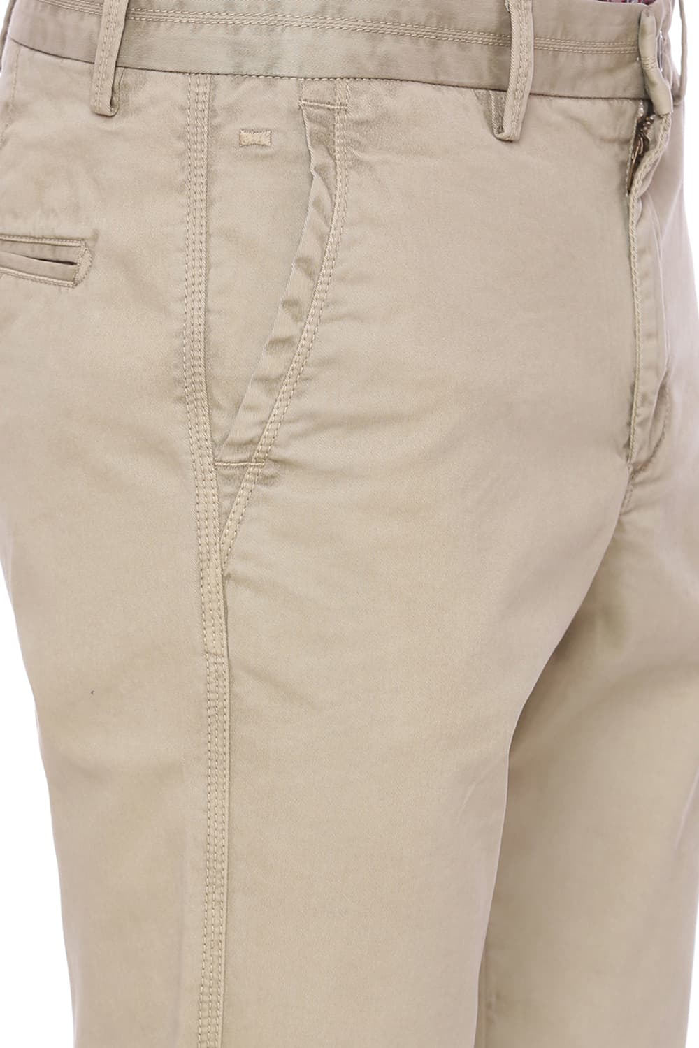 BASICS TAPERED FIT TWILL STRETCH TROUSER