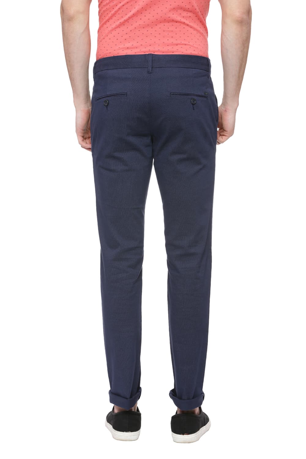 BASICS TAPERED FIT PRINTED TROUSER