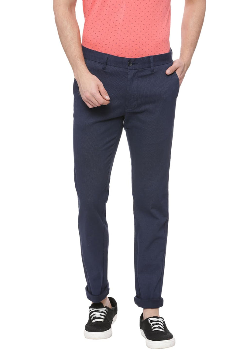 BASICS TAPERED FIT PRINTED TROUSER