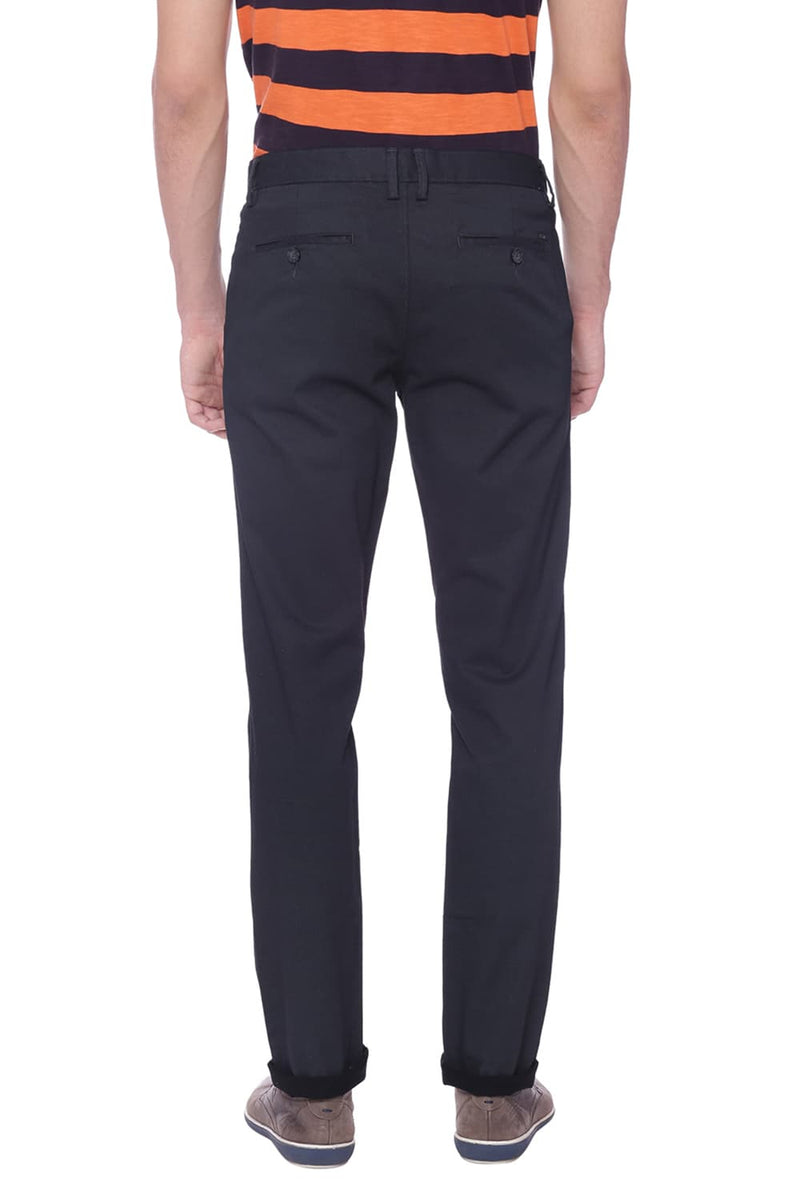 BASICS TAPERED FIT PRINTED TROUSER