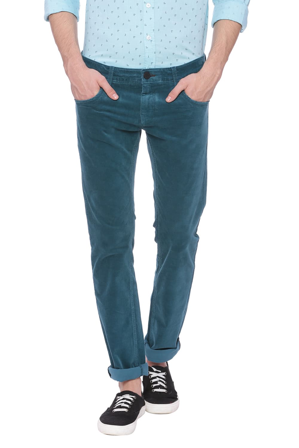 BASICS SKINNY FIT CORDUROY STRETCH TROUSER