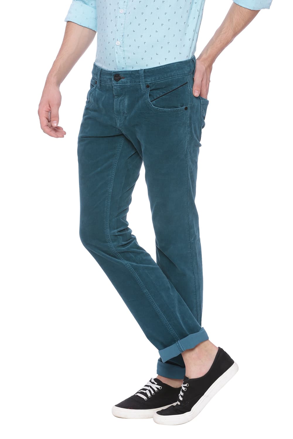 BASICS SKINNY FIT CORDUROY STRETCH TROUSER