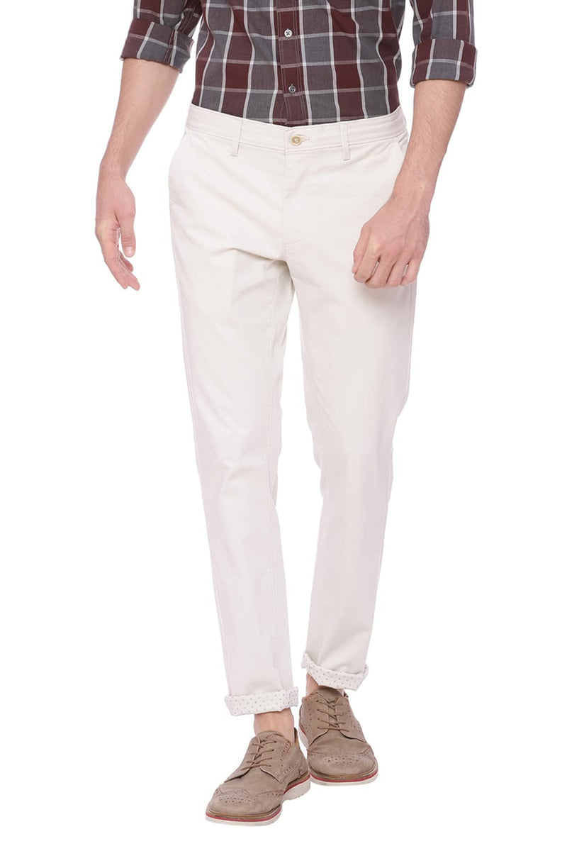 BASICS TAPERED FIT STRETCH TROUSER