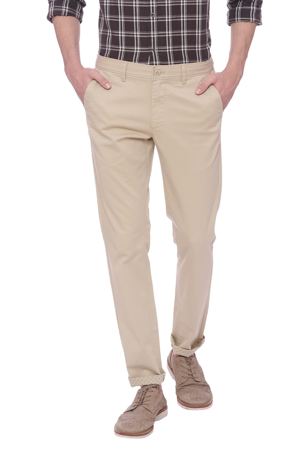 BASICS TAPERED FIT STRETCH TROUSER