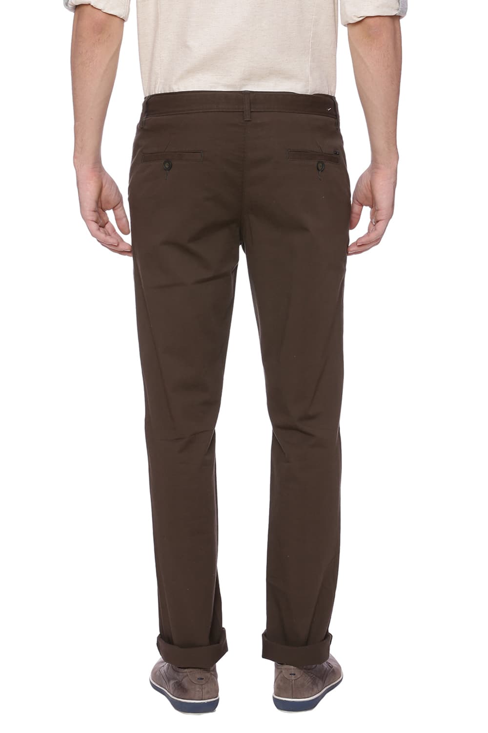 BASICS TAPERED FIT STRETCH TROUSER