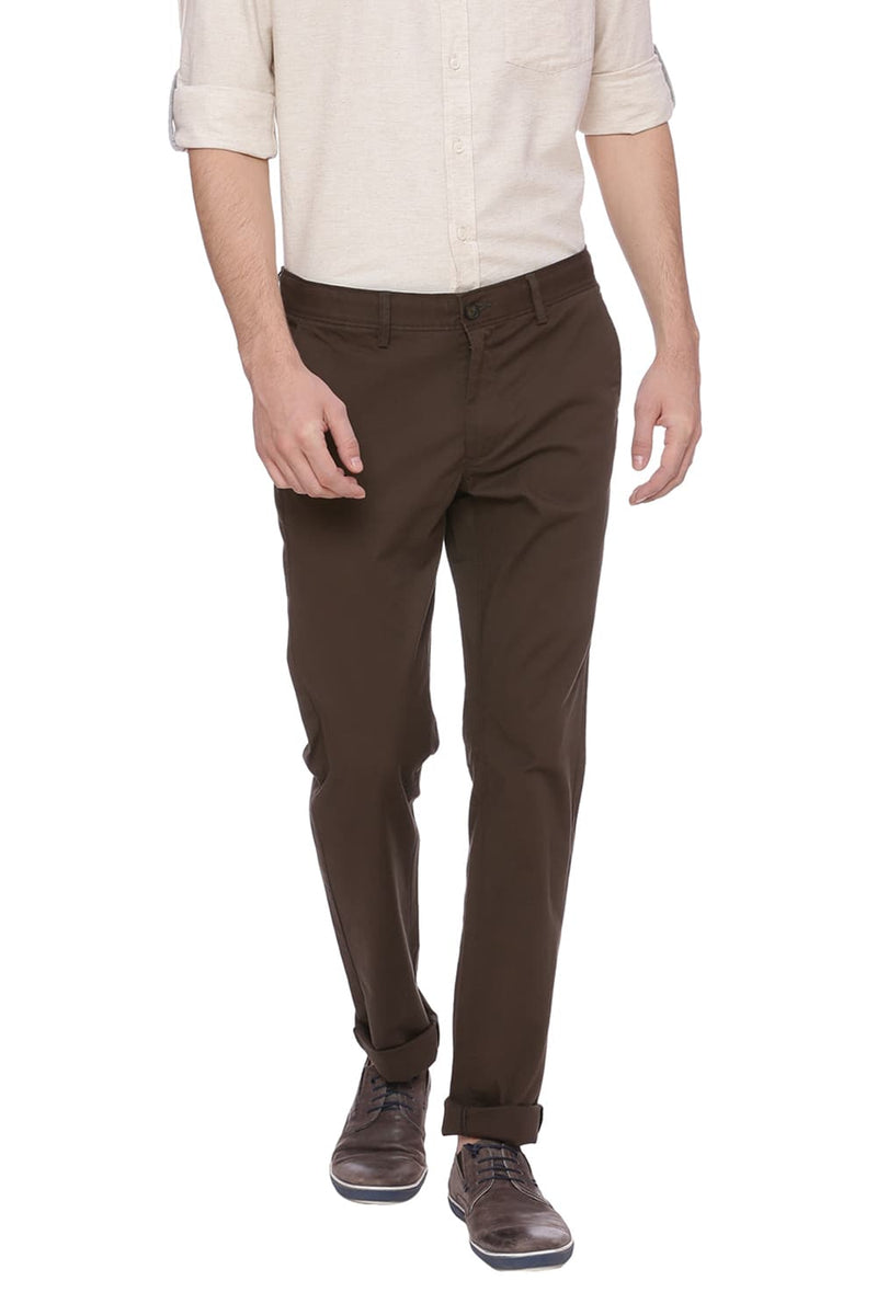 BASICS TAPERED FIT STRETCH TROUSER