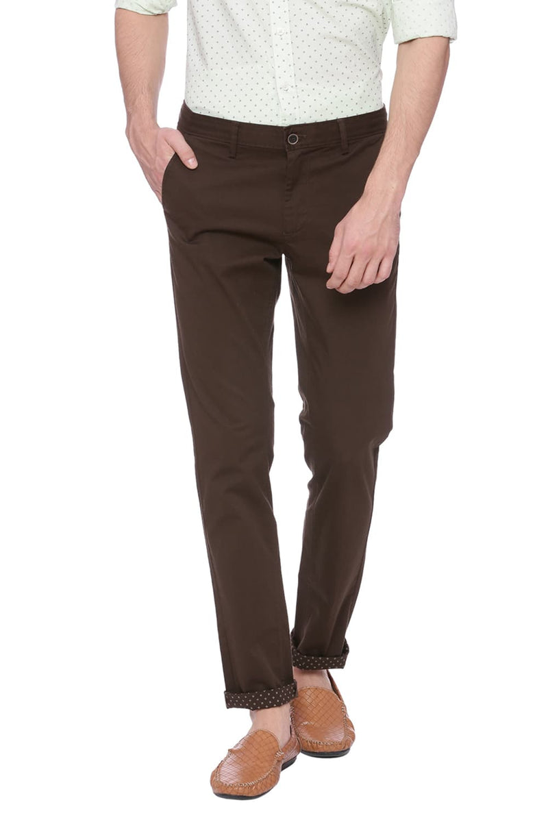 BASICS TAPERED FIT STRETCH TROUSER