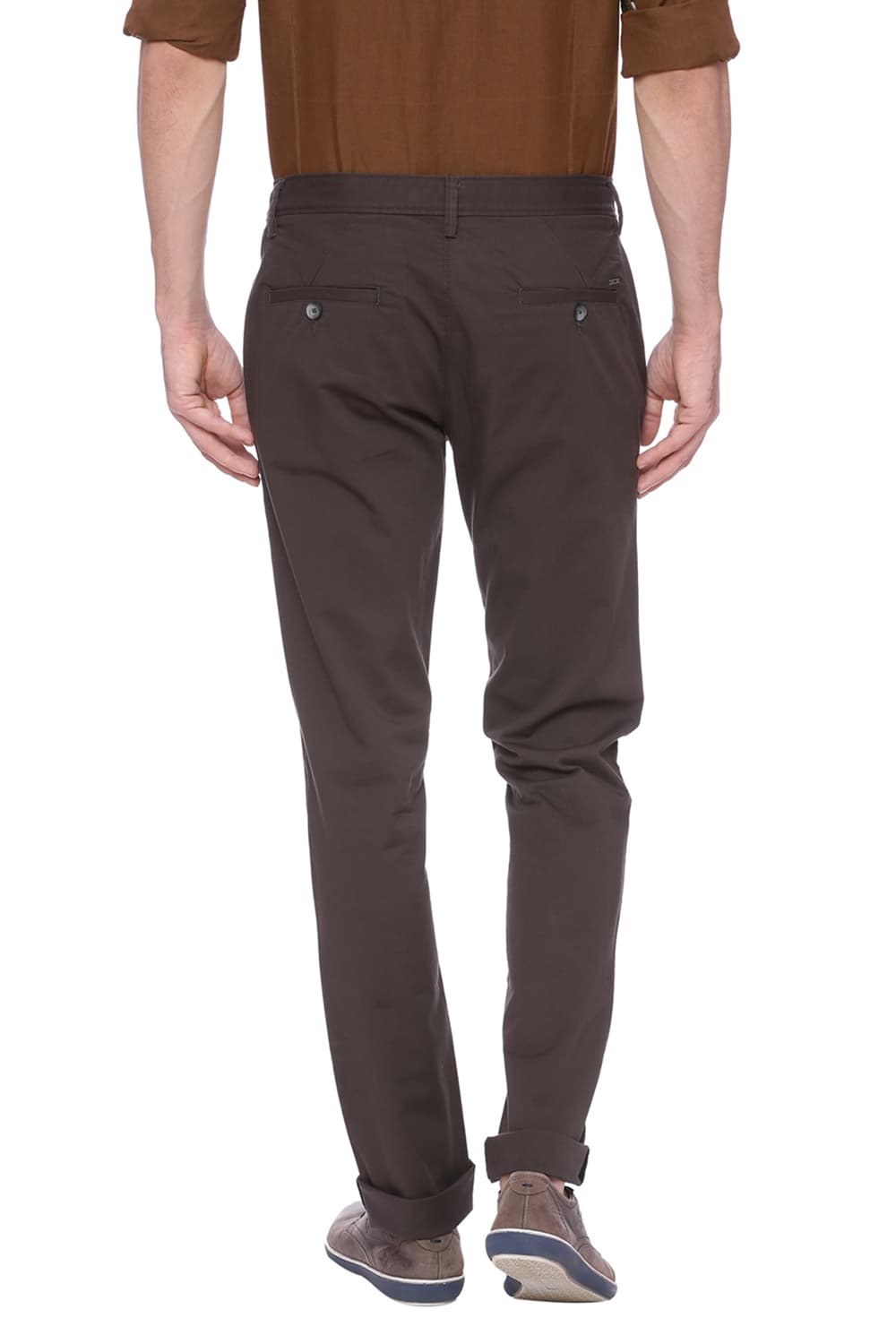 BASICS TAPERED FIT STRETCH TROUSER