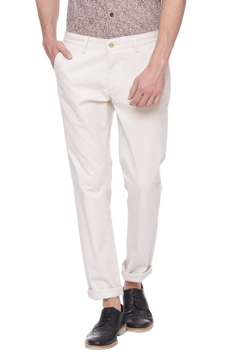 BASICS TAPERED FIT STRETCH TROUSER