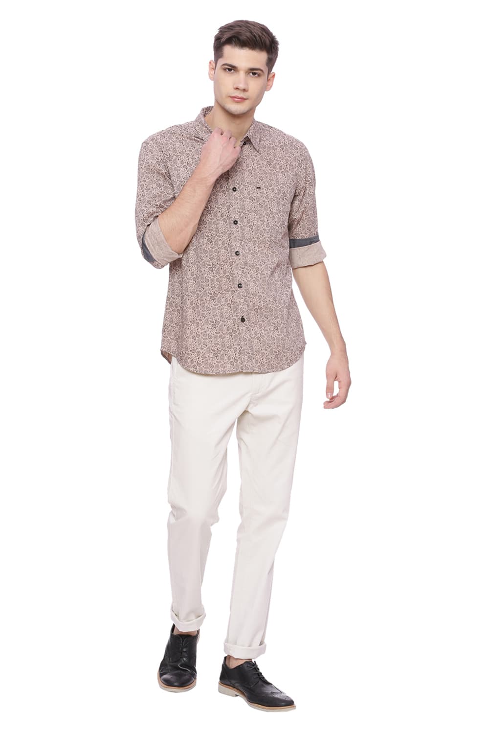 BASICS TAPERED FIT STRETCH TROUSER